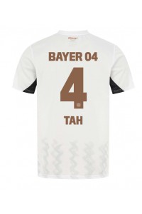 Bayer Leverkusen Jonathan Tah #4 Jalkapallovaatteet Vieraspaita 2024-25 Lyhythihainen